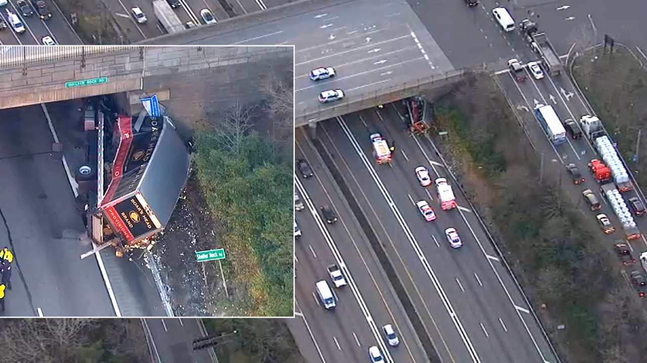 2 Dead After Box Truck Slams Bridge Abutment on LIE in North Hills