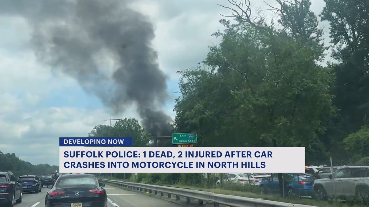 Motorcycle Passenger Killed, Two Hospitalized in North Hills LIE Crash