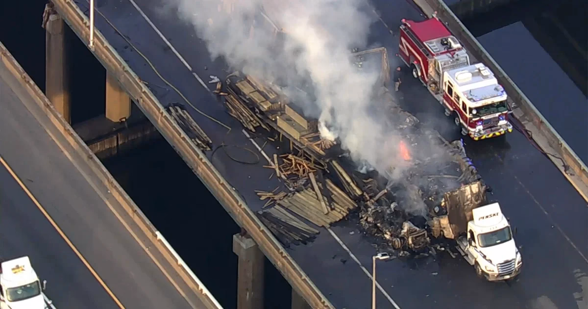Semi-Truck Fire Shuts NJ Turnpike Northbound Inner Lanes Near Interchange 12