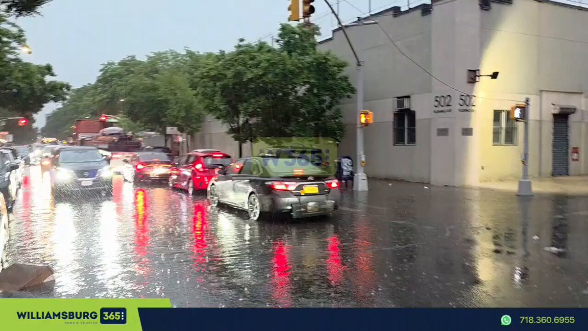 VIDEO: Queens Streets Underwater — Pedestrians Wade Through Ankle-Deep Flooding on Flushing Avenue