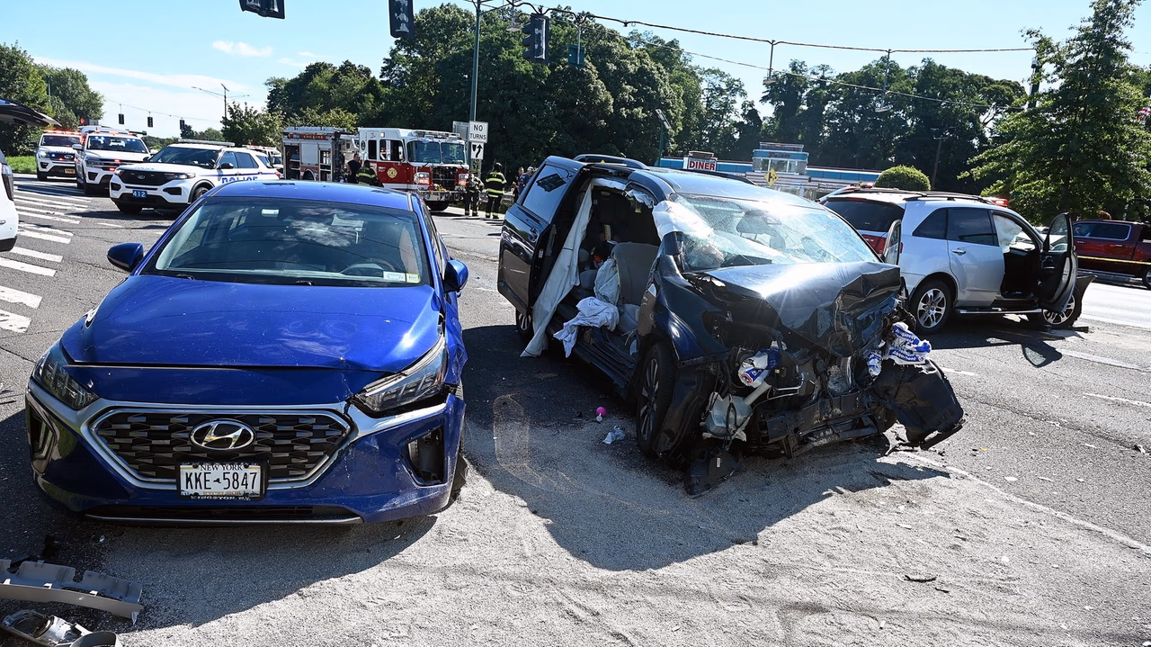 Multi-Vehicle Crash Shuts Down Route 347 at Route 111 in Hauppauge Saturday Morning