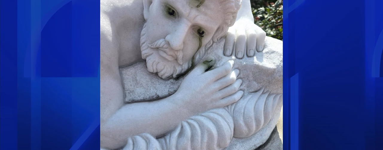 Woman Sought for Defacing Saint Michael Statue at New Hyde Park's Notre Dame Elementary