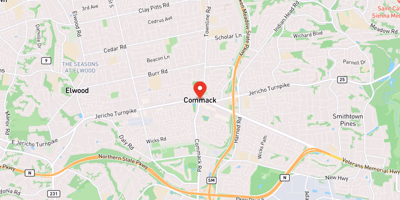 Map showing incident location at 40.8429, -73.2929