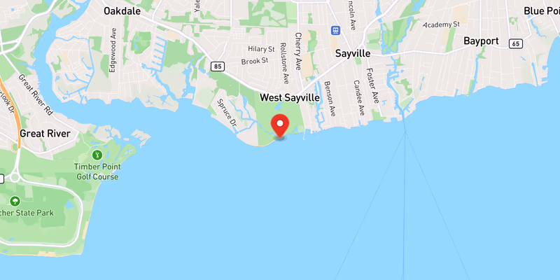 Map showing incident location at 40.7200, -73.1000