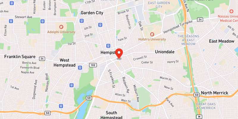 Map showing incident location at 40.7062, -73.6187
