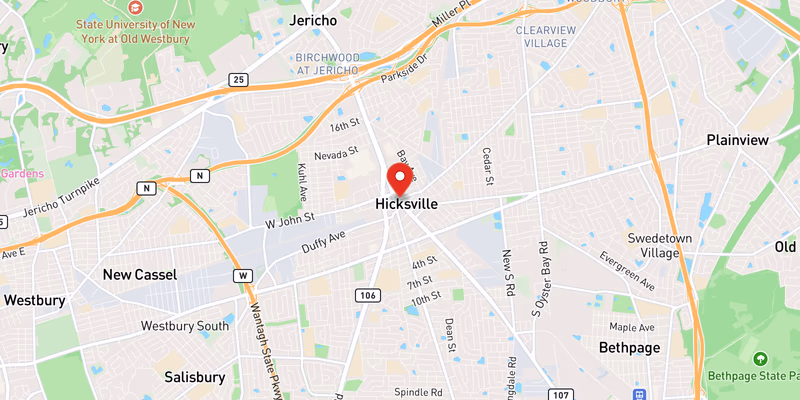 Map of Hicksville