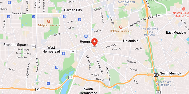 Map showing incident location at 40.7062, -73.6187