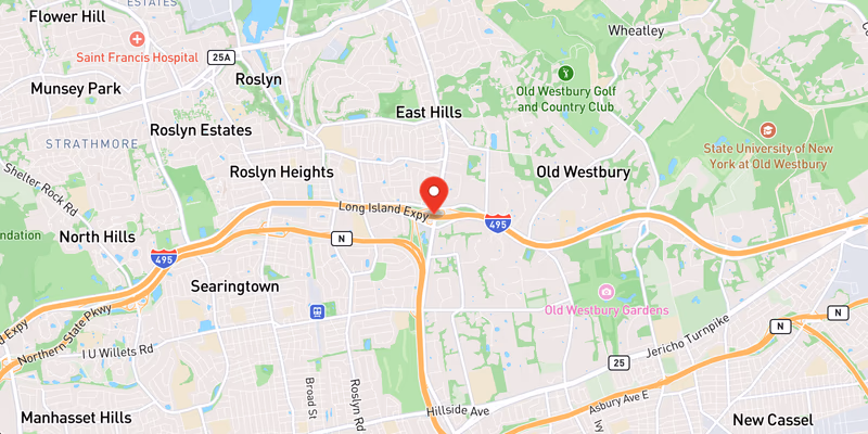 Map showing incident location at 40.7833, -73.6232