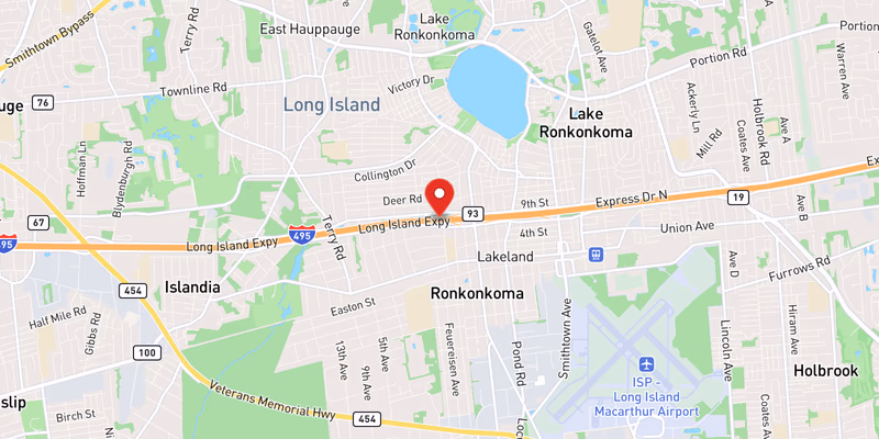 Map showing incident location at 40.8123, -73.1304