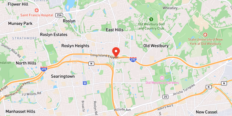 Map showing incident location at 40.7832, -73.6232