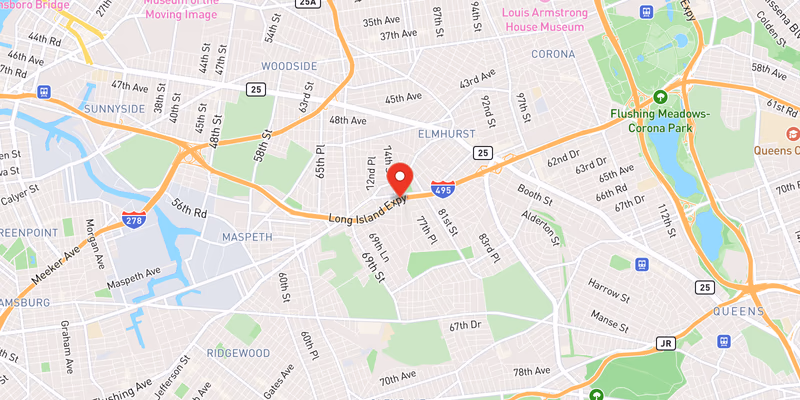 Map showing incident location at 40.7280, -73.8864