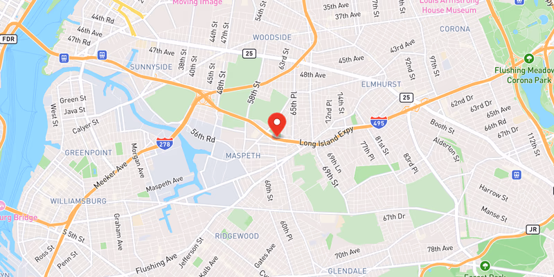 Map showing incident location at 40.7264, -73.9042