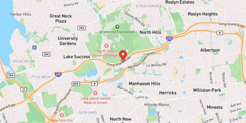 Map showing incident location at 40.7686, -73.6918