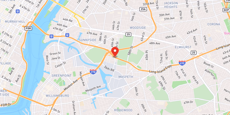 Map showing incident location at 40.7319, -73.9191