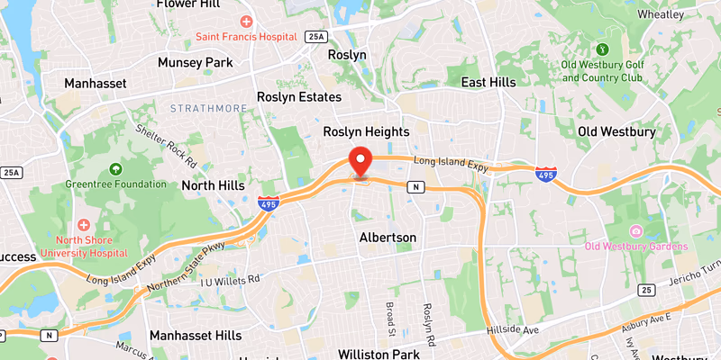Map showing incident location at 40.7817, -73.6484