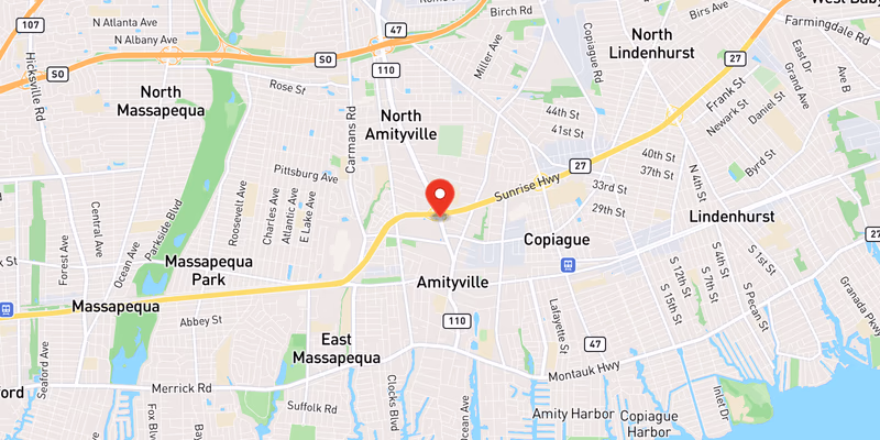 Map showing incident location at 40.6863, -73.4190
