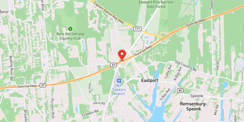 Map showing incident location at 40.8342, -72.7473