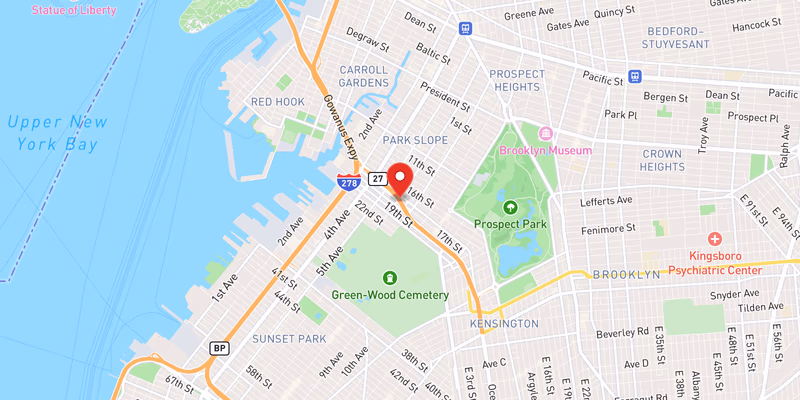 Map showing incident location at 40.6623, -73.9886