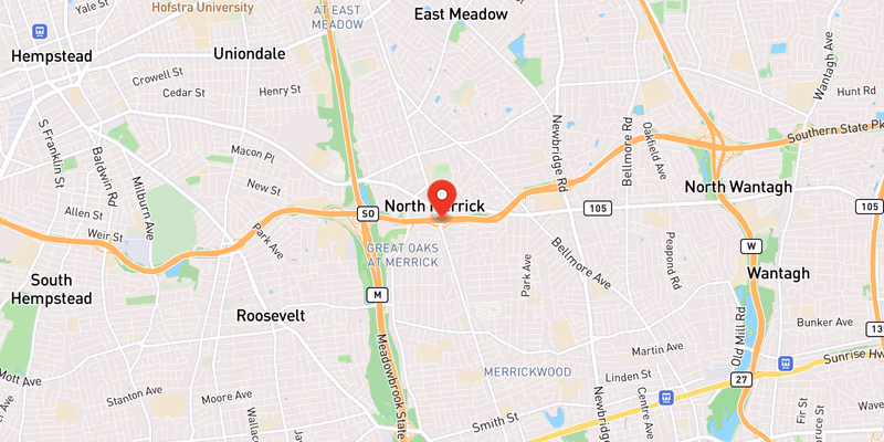 Map showing incident location at 40.6899, -73.5624