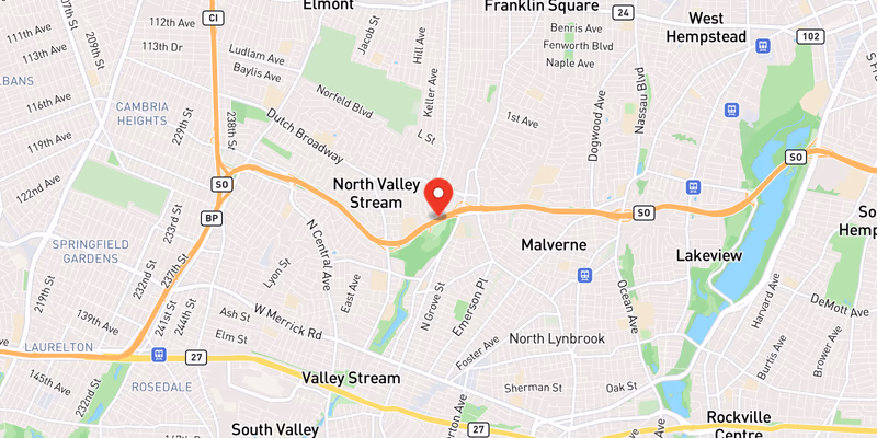 Map showing incident location at 40.6820, -73.6921
