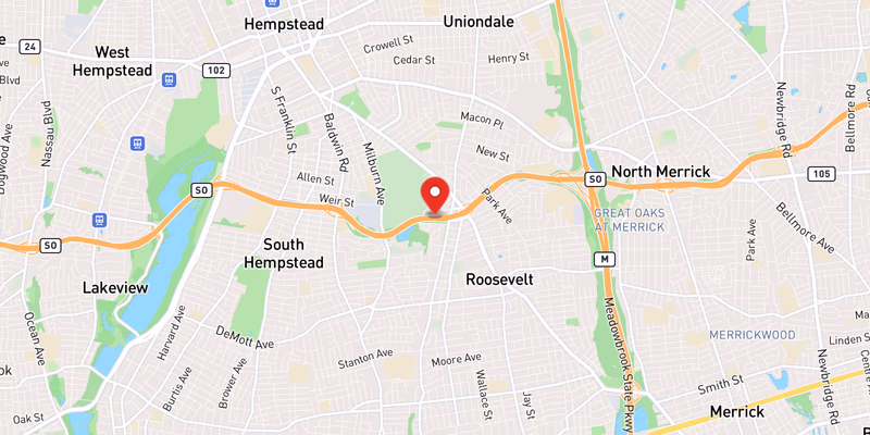 Map showing incident location at 40.6861, -73.5992