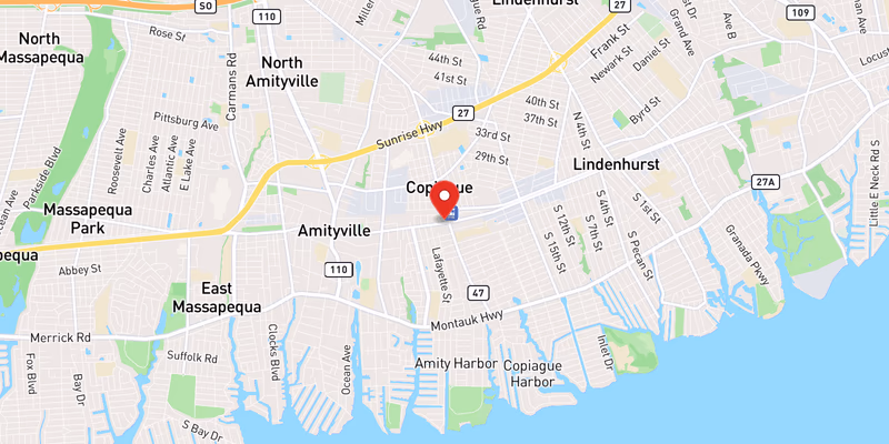 Map showing incident location at 40.6800, -73.4000