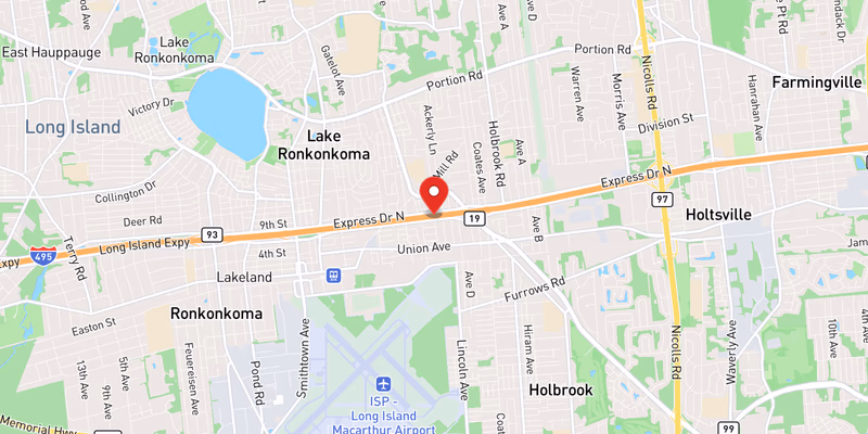 Map showing incident location at 40.8151, -73.0901
