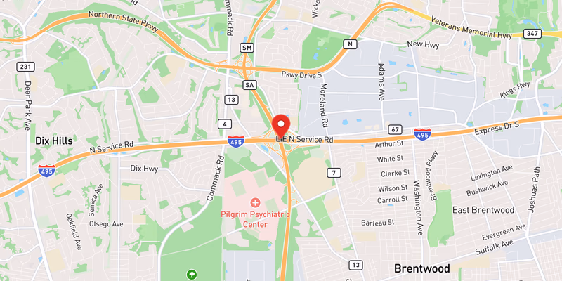 Map showing incident location at 40.8049, -73.2807