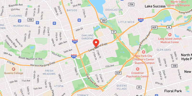Map showing incident location at 40.7480, -73.7599