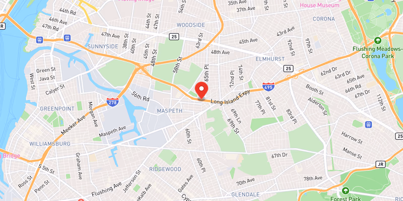 Map showing incident location at 40.7259, -73.9018