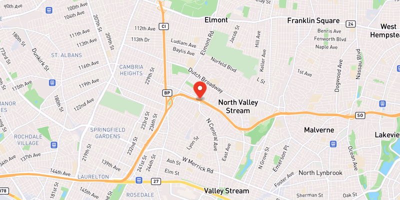 Map showing incident location at 40.6868, -73.7149