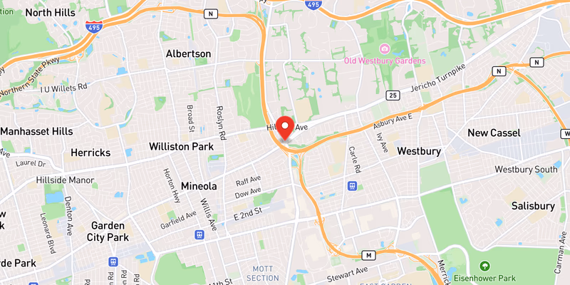 Downed Tree Blocks Right Lane on Westbound NY 25 in Nassau County