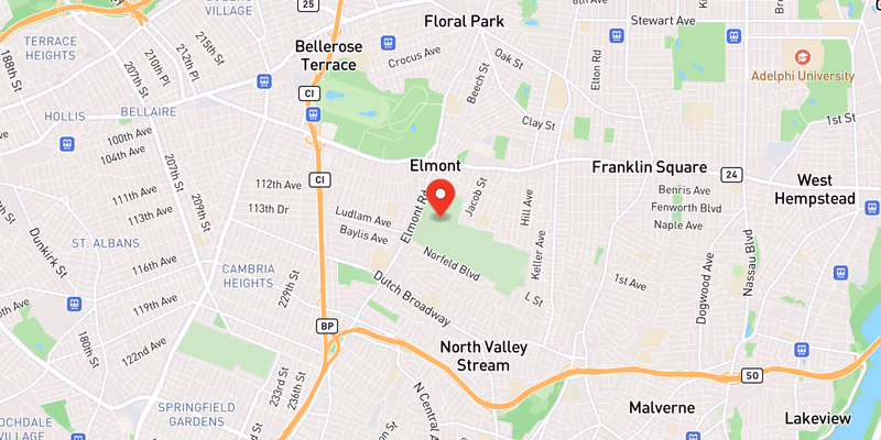Map showing incident location at 40.7012, -73.7085