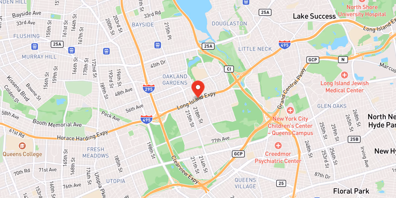 Map showing incident location at 40.7489, -73.7579