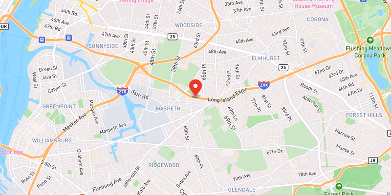 Three Right Lanes Blocked by Flooding on Westbound I-495 in Queens