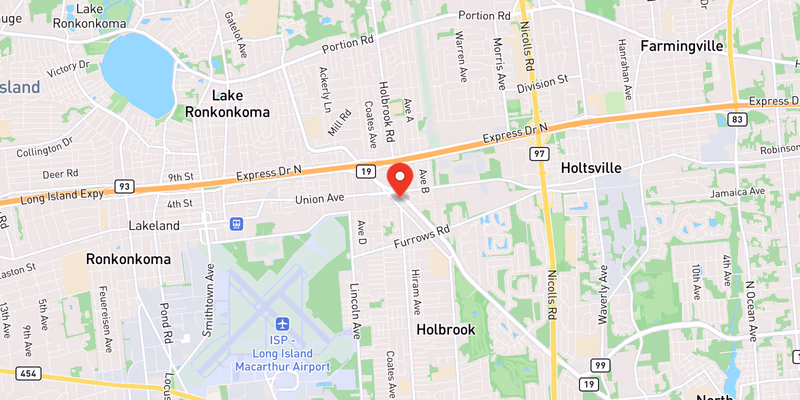 Map showing incident location at 40.8112, -73.0779