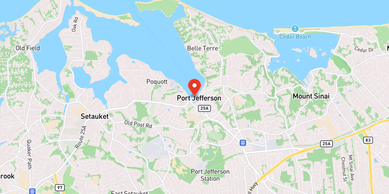 Map showing incident location at 40.9468, -73.0707
