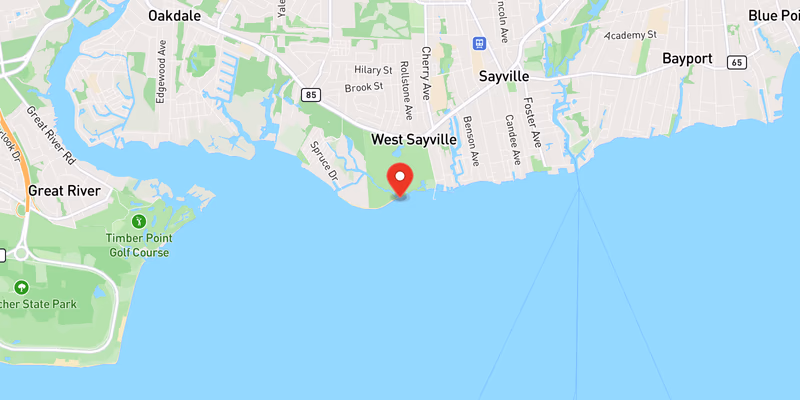 Map showing incident location at 40.7200, -73.1000