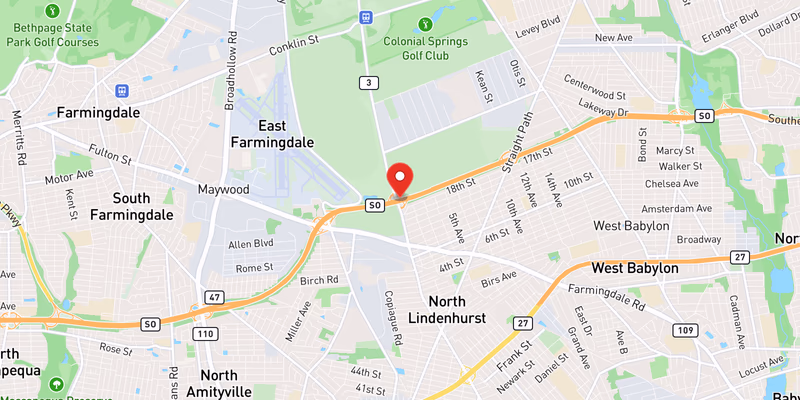 Map showing incident location at 40.7215, -73.3940