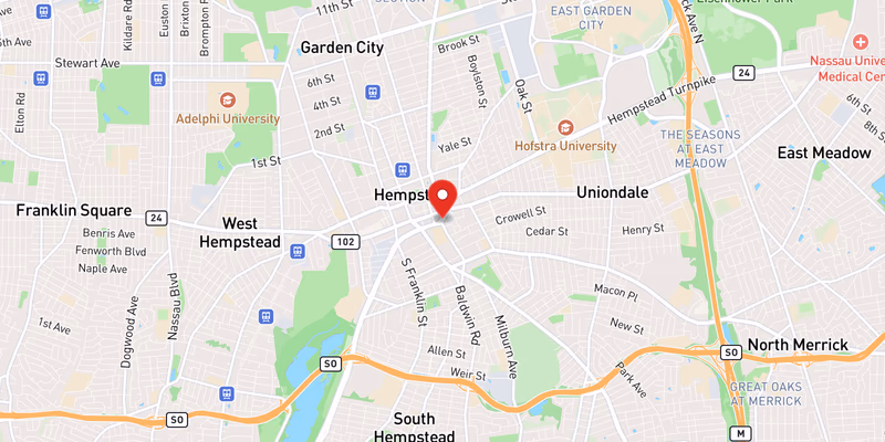 Map showing incident location at 40.7062, -73.6187