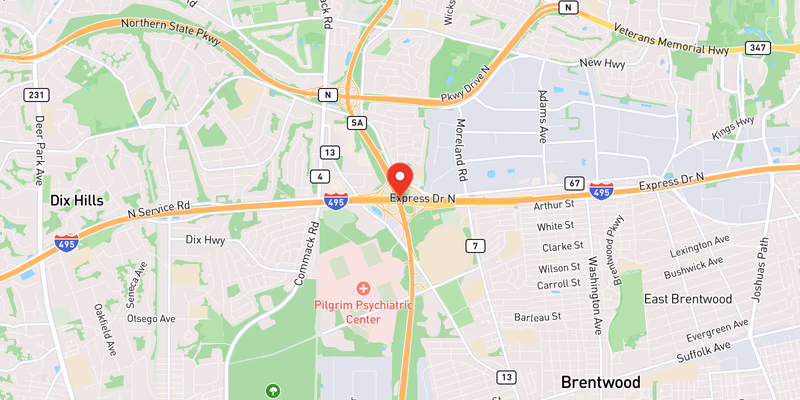 Map showing incident location at 40.8049, -73.2807