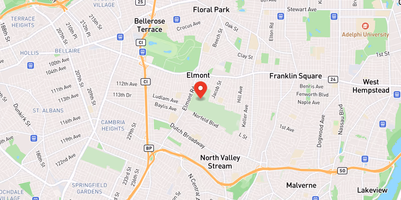 Map showing incident location at 40.7012, -73.7085