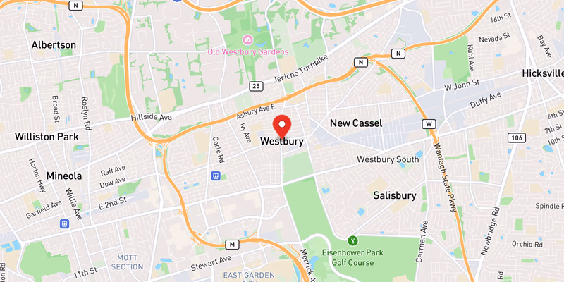 Map showing incident location at 40.7557, -73.5876