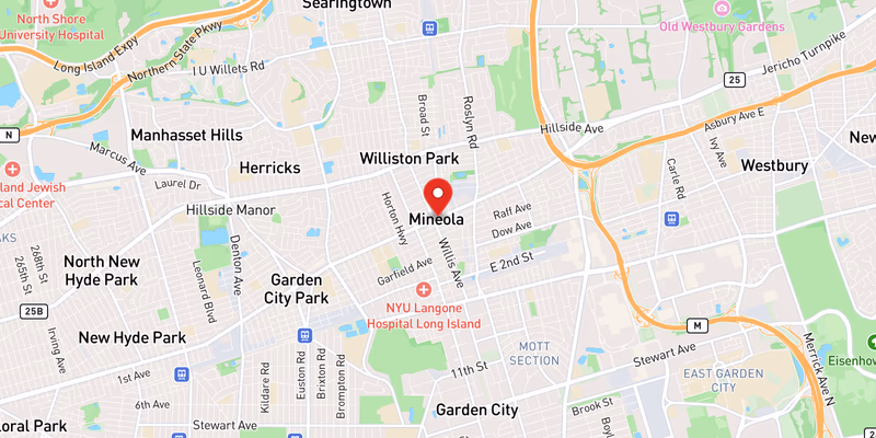 Map showing incident location at 40.7493, -73.6404