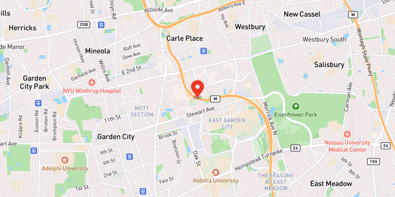 Map showing incident location at 40.7367, -73.6059