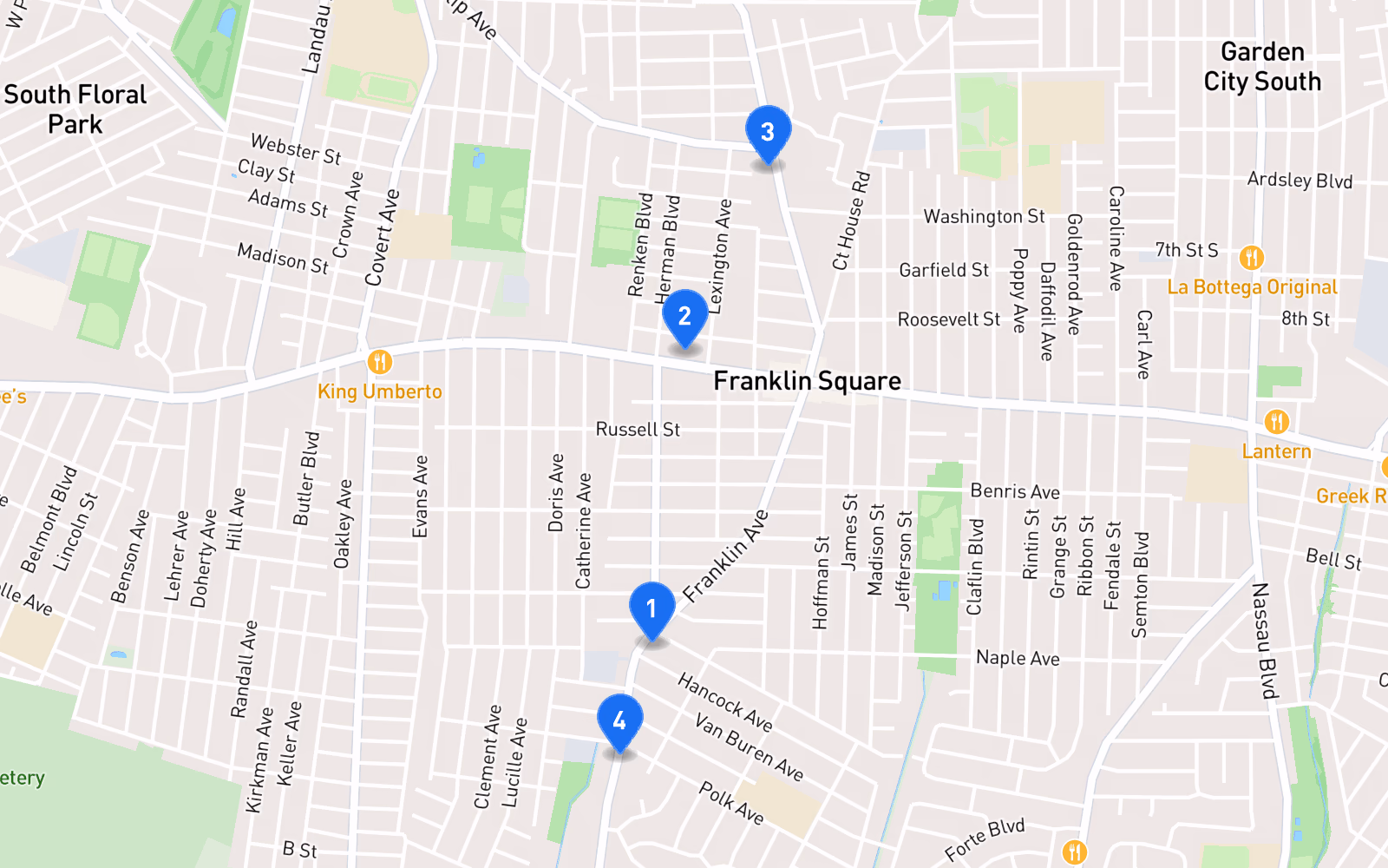 Map of best tire shops in Franklin Square, NY