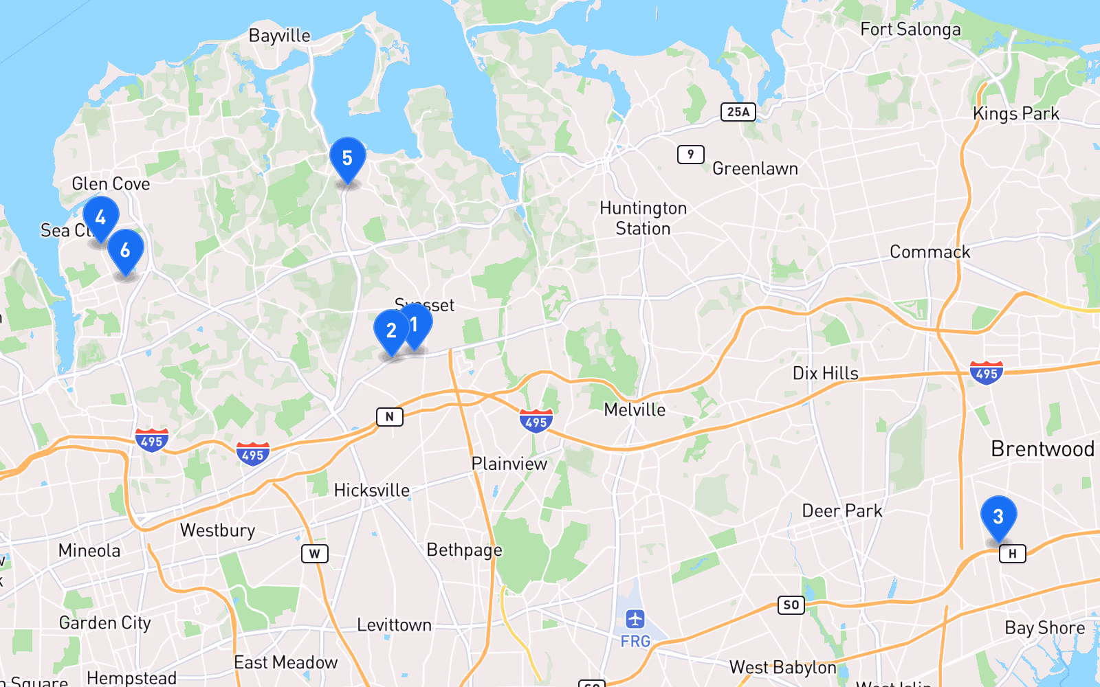 Map of best tire shops in Oyster Bay, NY