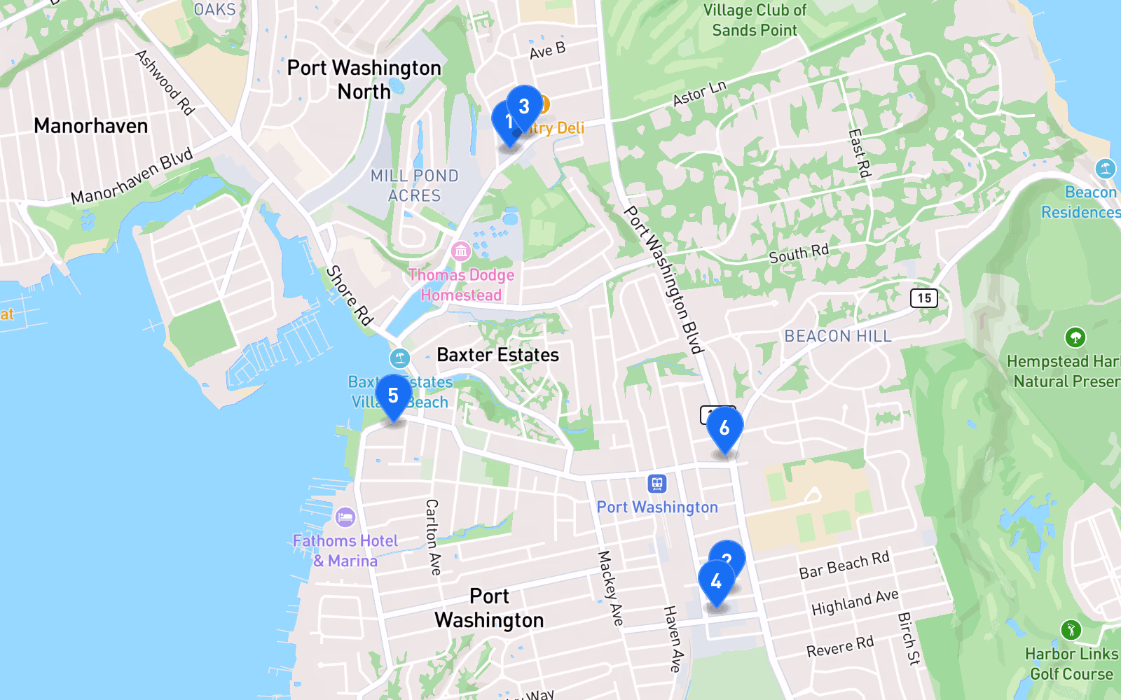 Map of best tire shops in Port Washington, NY