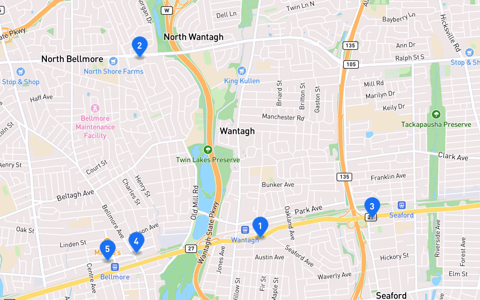 Map of best tire shops in Wantagh, NY